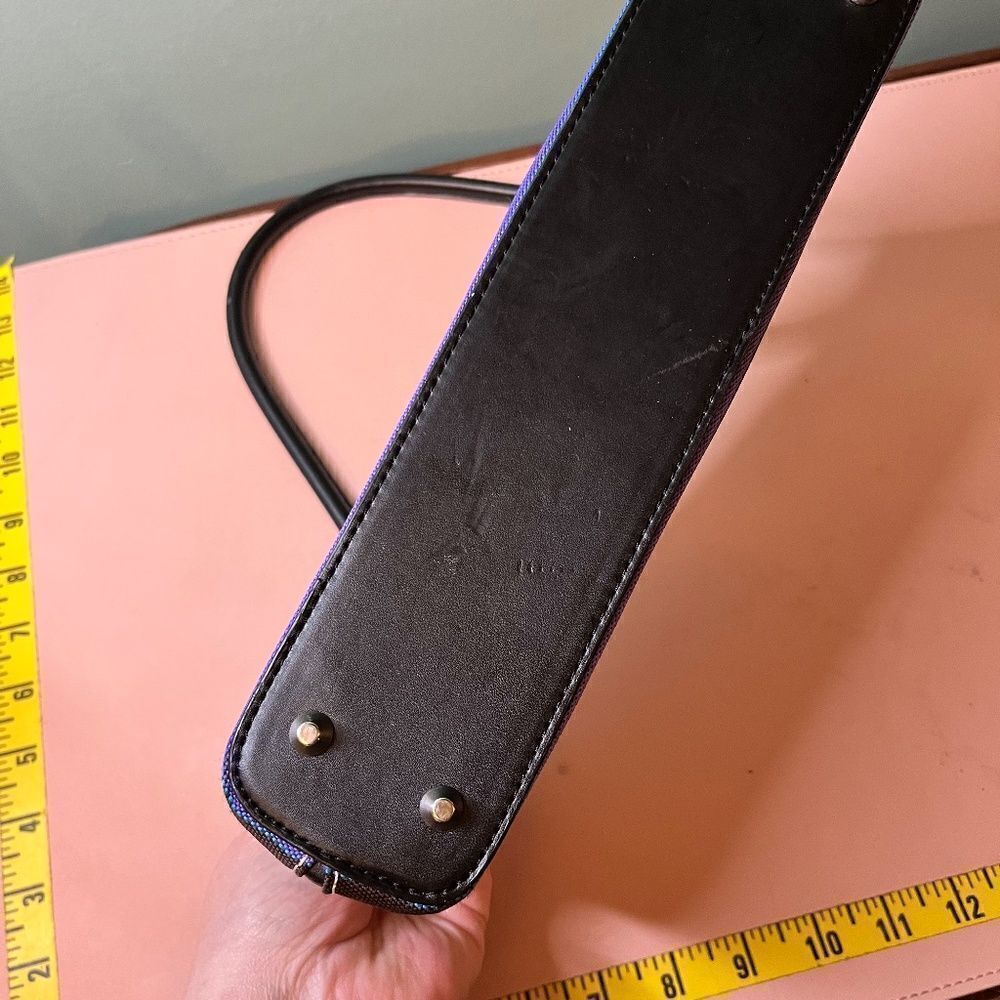 Vintage Kate Spade New York Shoulder Purse Bag Multiple Fall Color Striped Great - Picture 11 of 16